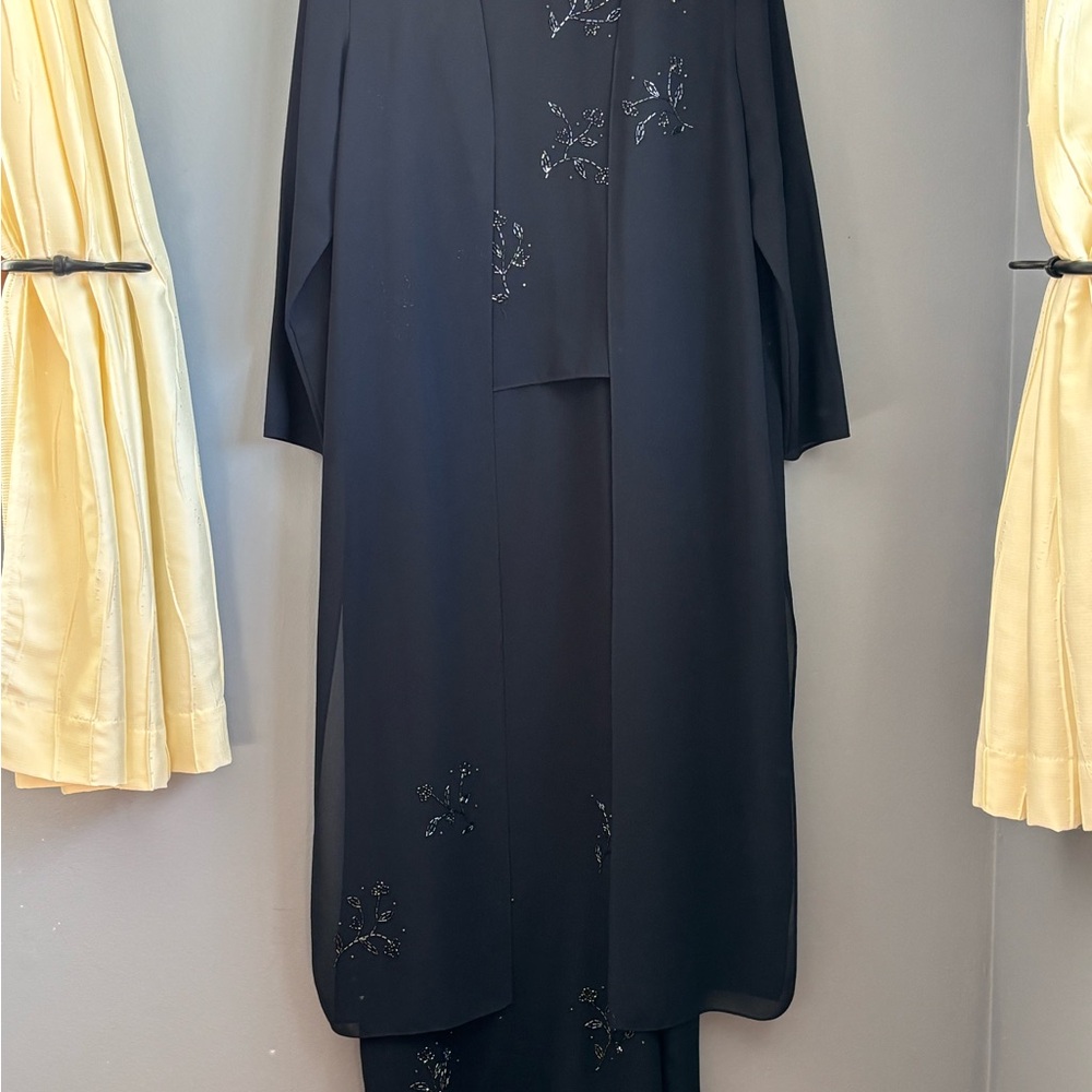 Michaelangelo Navy Dress with Beaded Detail